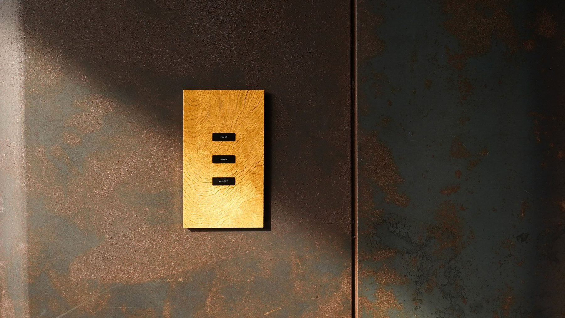 Gold Sublime panel with Home, Away and All Off keys